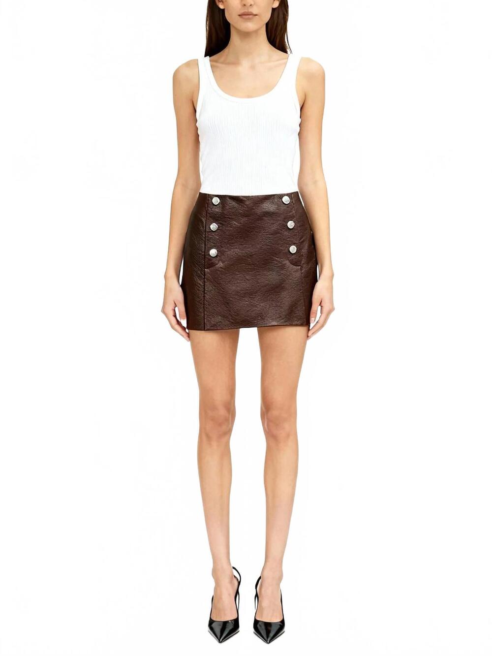 NEW BLANKNYC women's late hours mini skirt in brown
